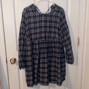 Medium Black and White Plaid Dress